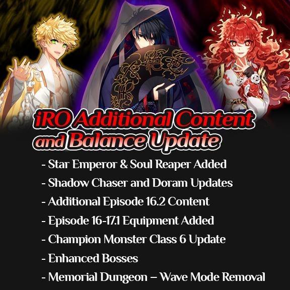 iRO Additional Content and Balance Changes